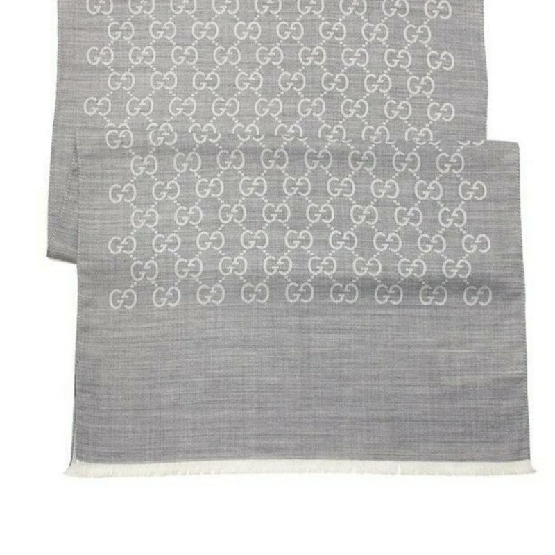 💎Han's house精品服飾💎GUCCI 古馳 男女均可 圍巾 絲巾 披肩 雙面用 181×46cm-5