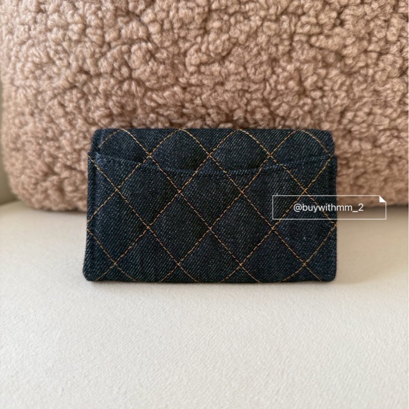 ✨新款抵台✨香奈兒 26p丹寧單層卡包-2