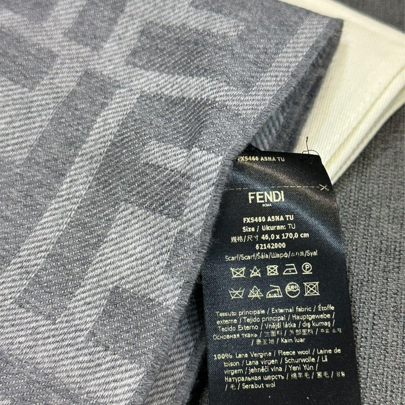💎Han's house精品服飾💎 fendi 芬迪 FF 滿版 圍巾 170X46 義大利制 原價20000-4