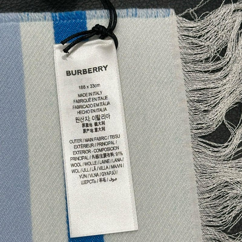💎Han's house精品服飾💎Burberry 圍巾 格紋 羊毛 中性 188X33CM-4