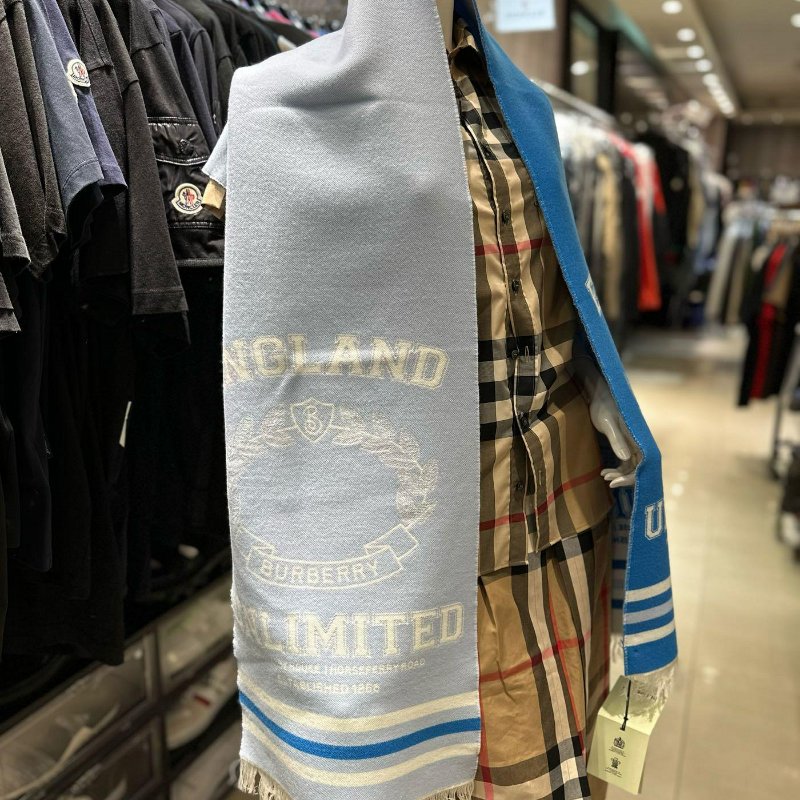 💎Han's house精品服飾💎Burberry 圍巾 格紋 羊毛 中性 188X33CM-5