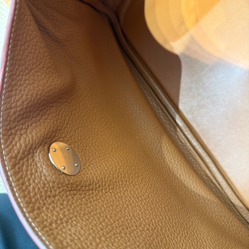 Hermes 愛馬仕 Lindy34 框P刻 金棕 銀扣 Clemence牛皮 無明顯瑕疵 甜甜價-11