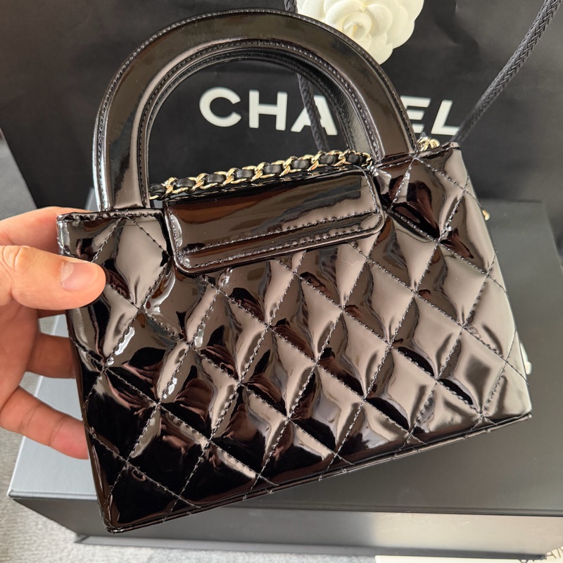 Chanel 亮面小牛皮 mini Kelly 迷你購物包 芯片款-2