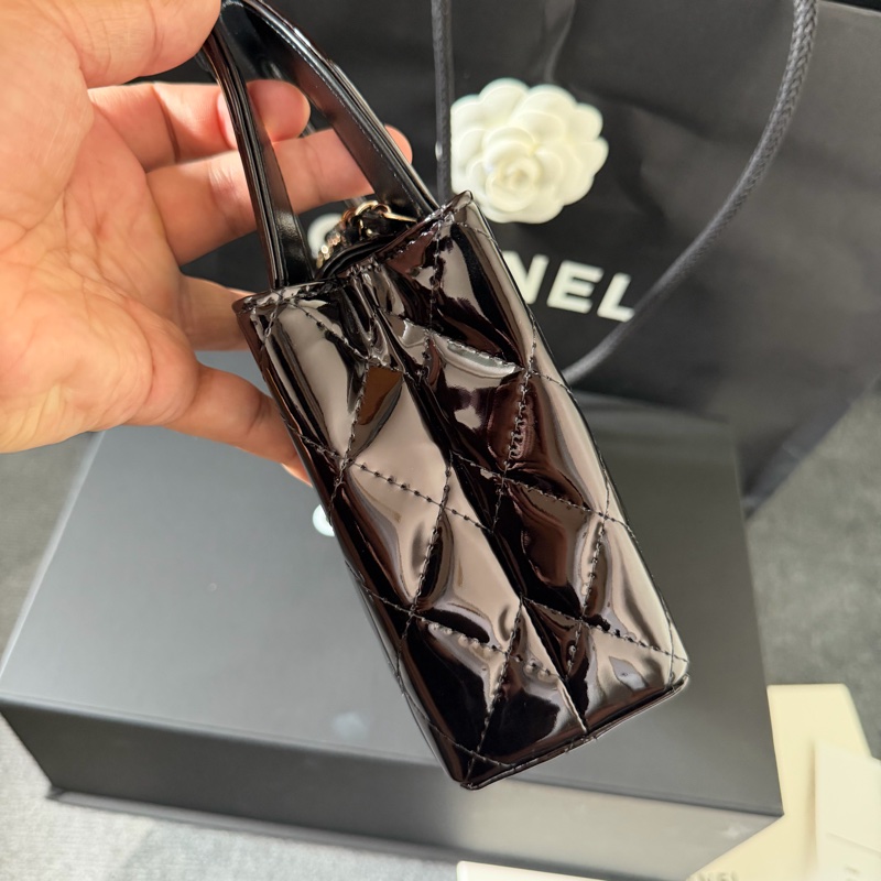 Chanel 亮面小牛皮 mini Kelly 迷你購物包 芯片款-3