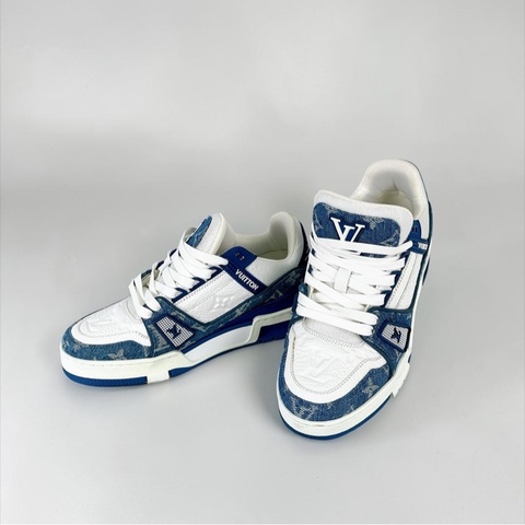 莉亞精品♡LV 1A9JGQ Trainer 藍 運動鞋 2 二手