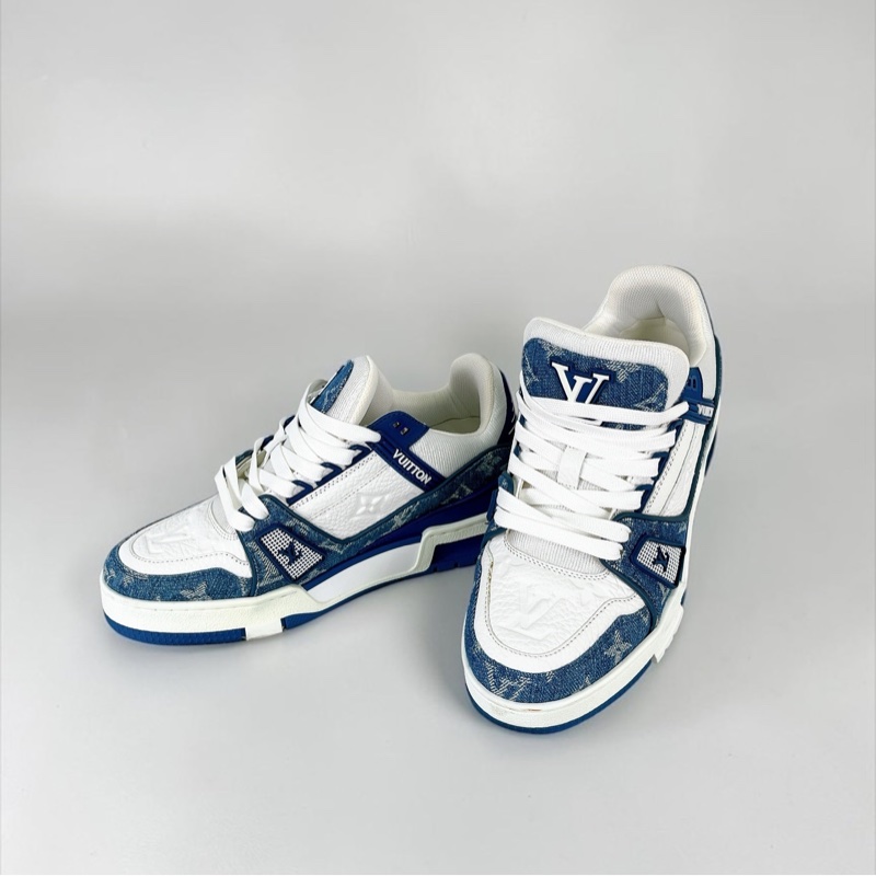 莉亞精品♡LV 1A9JGQ Trainer 藍 運動鞋 2 二手-0