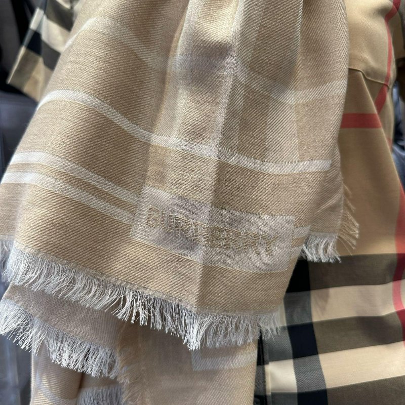 💎Han's house精品服飾💎Burberry 圍巾 格紋 羊毛 混紡 雙面 義大利製 中性-3
