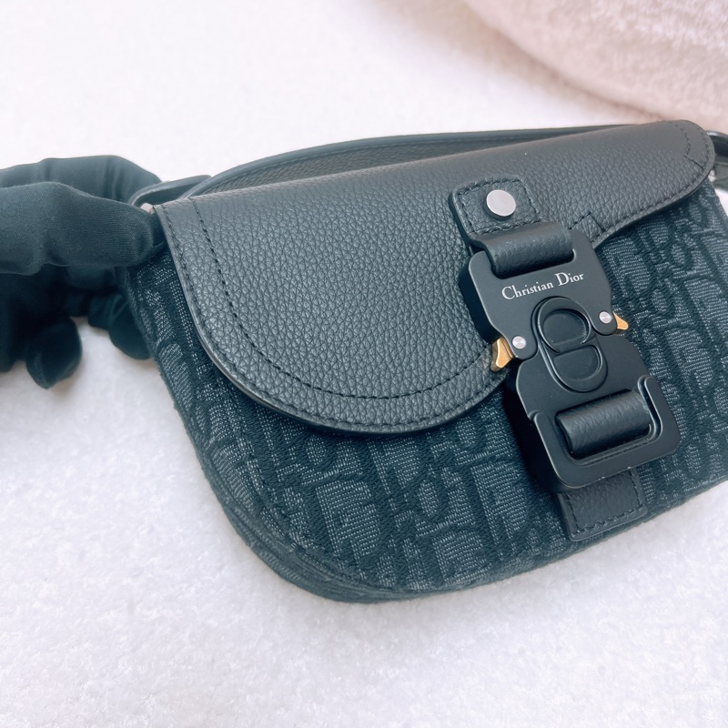 Dior saddle 黑色老花郵差包/馬鞍包-2