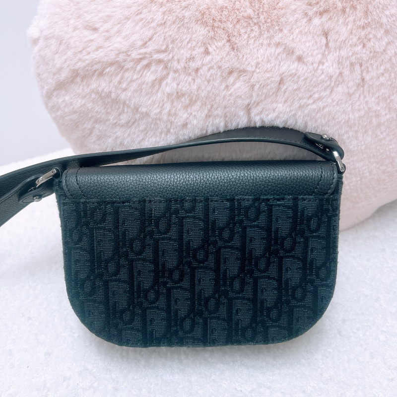Dior saddle 黑色老花郵差包/馬鞍包-5