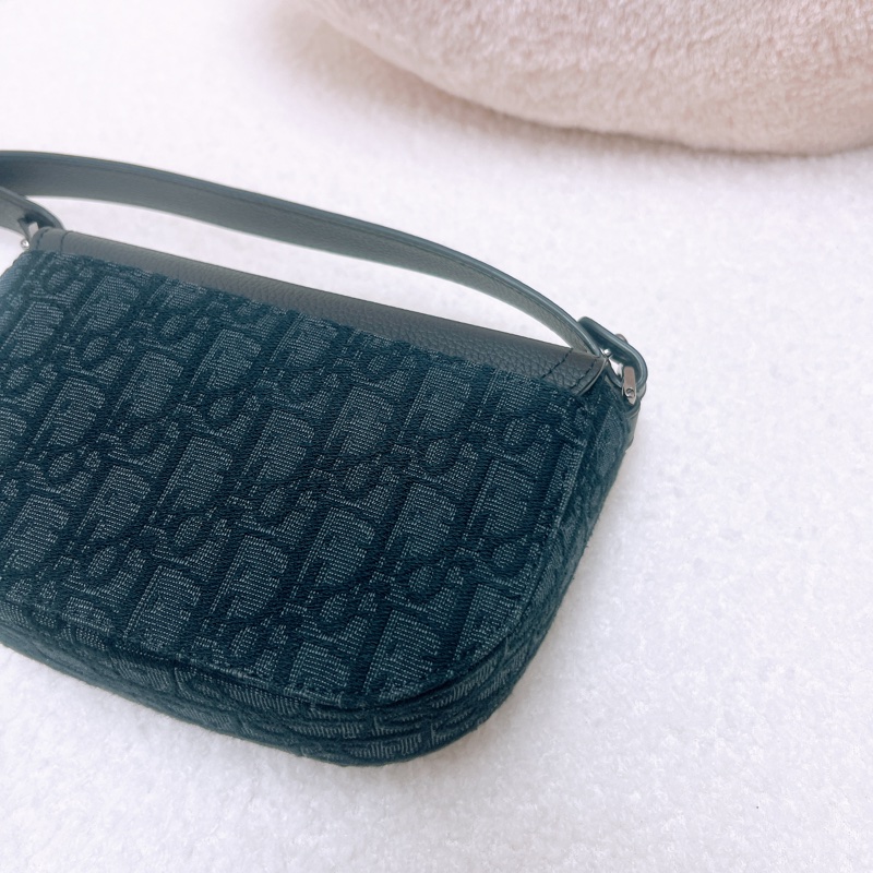 Dior saddle 黑色老花郵差包/馬鞍包-7