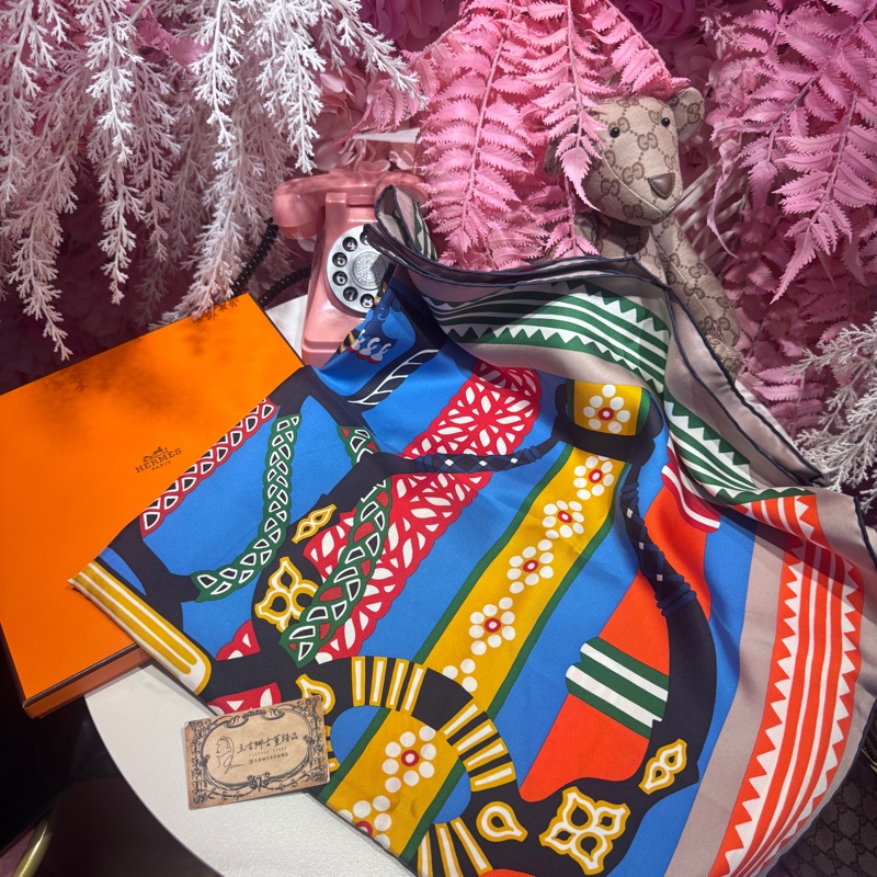 Hermes 絲巾 /大款/王吉娜古董精品-1