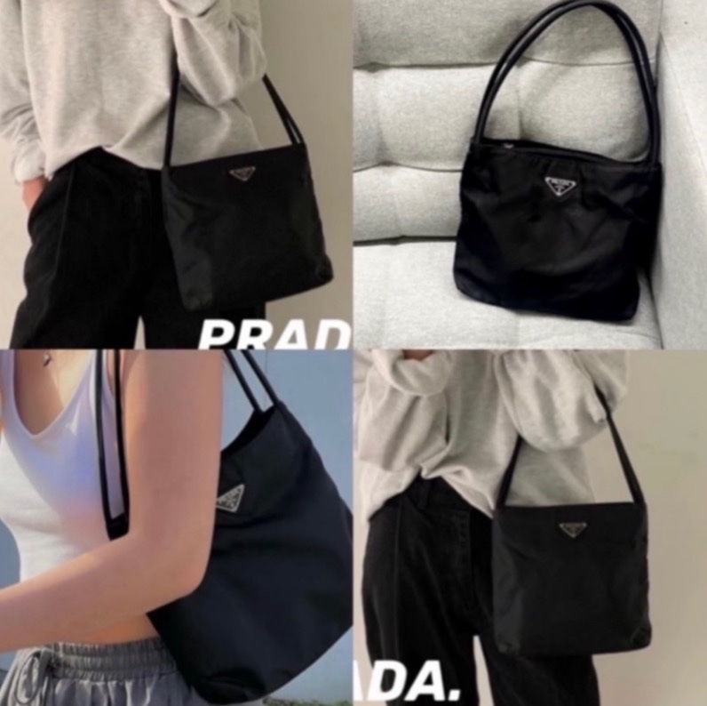 Prada 經典黑色尼龍托特包 Nylon tote bag 單肩包 手提包 28cm-1