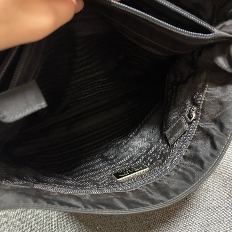 Prada 經典黑色尼龍托特包 Nylon tote bag 單肩包 手提包 28cm-25