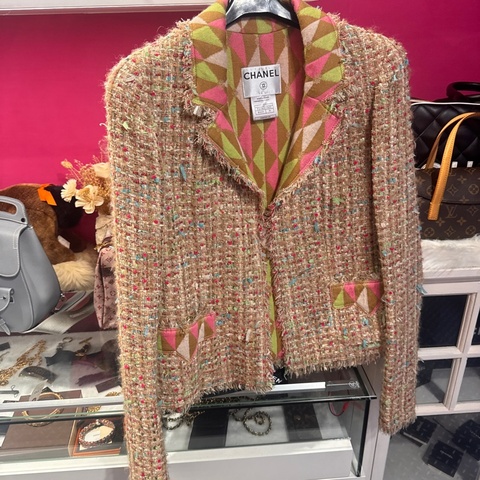 Chanel 彩色幾何毛呢外套