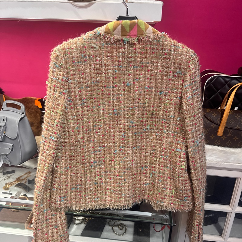 Chanel 彩色幾何毛呢外套-6