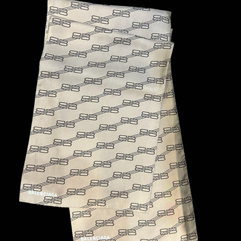 💎Han's house精品服飾💎Balenciaga 巴黎世家 真絲 絲巾 圍巾 32X176CM-1