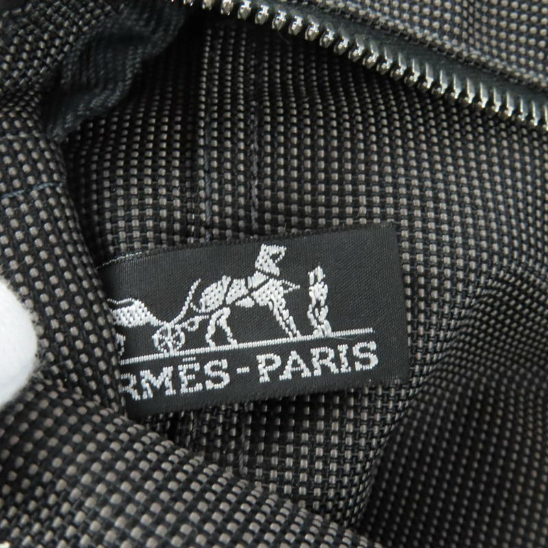 愛馬仕 Herline PM 帆布手提包，銀色五金配件，Sellier 紐扣，灰色，法國製造，女士款。-10