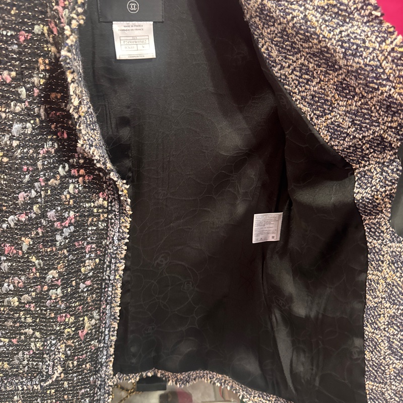 Chanel 黑毛呢外套/王吉娜古董精品-6