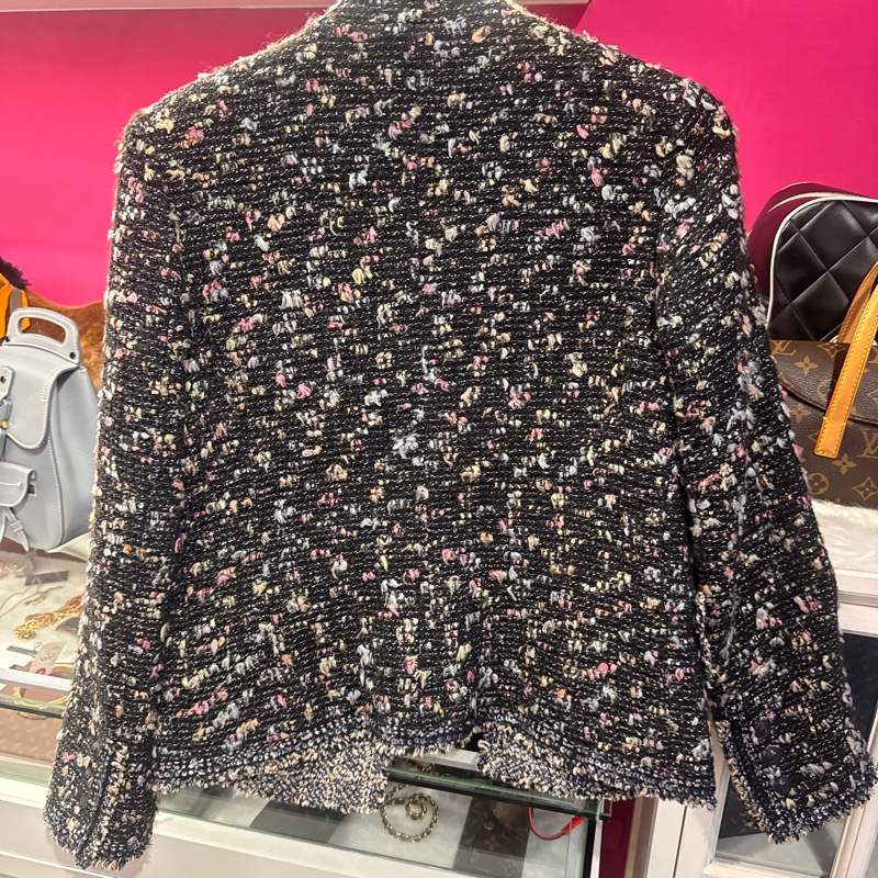 Chanel 黑毛呢外套/王吉娜古董精品-7