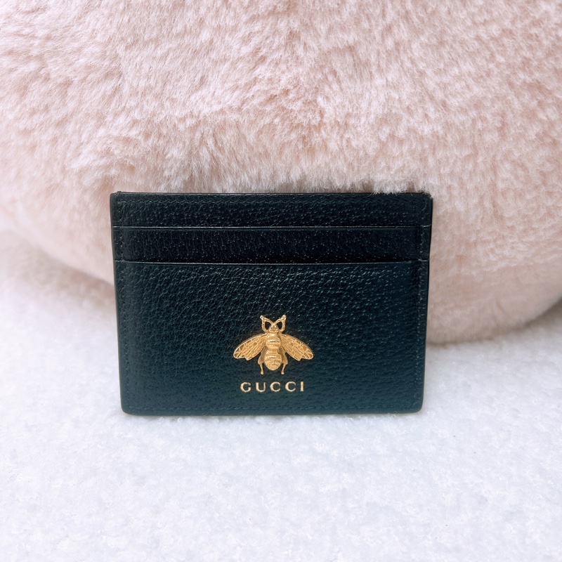 Gucci 蜜蜂黑色卡夾-1