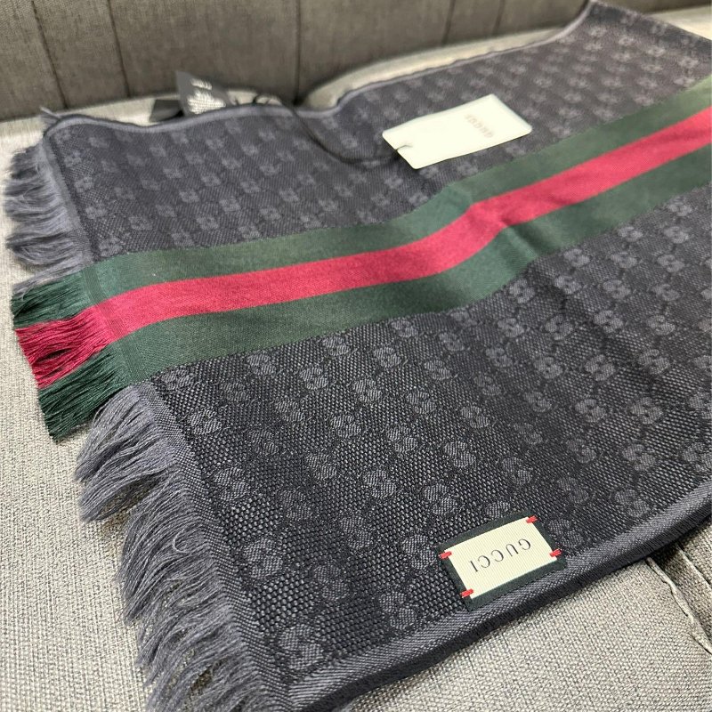 💎Han's house精品服飾💎GUCCI 古馳 147351 男女均可 圍巾 披肩 19 0x37cm-3