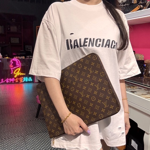 Lv 老花手拿包/王吉娜古董精品