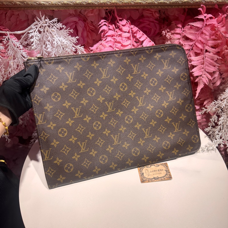 Lv 老花手拿包/王吉娜古董精品-1