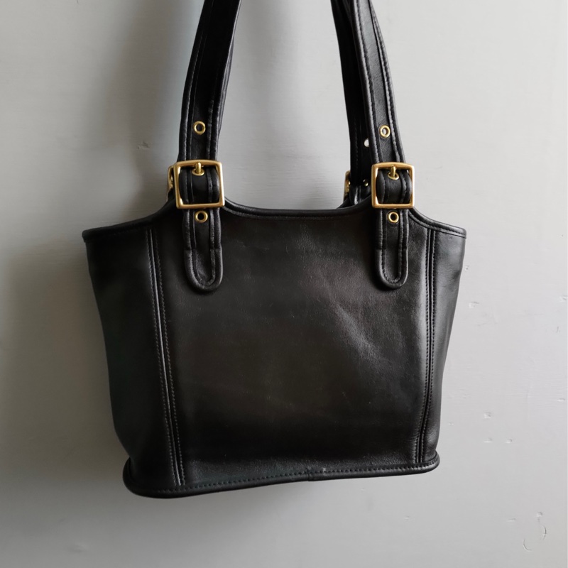 美製老品 #COACH 黑色托特包 手提包/ 美式 / 古典 / 老包 / 老靈魂 / VTG-1