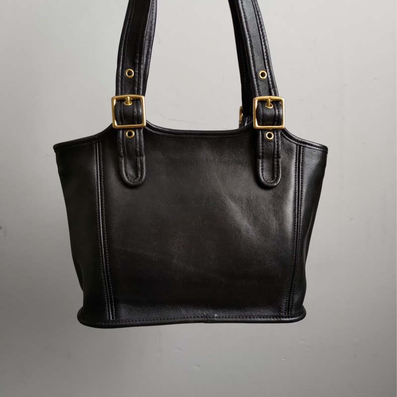美製老品 #COACH 黑色托特包 手提包/ 美式 / 古典 / 老包 / 老靈魂 / VTG-11