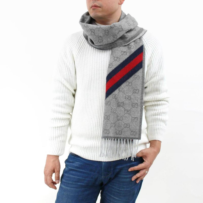 💎Han's house精品服飾💎GUCCI 古馳 570603 男女均可 圍巾 披肩 19 0x37cm-7