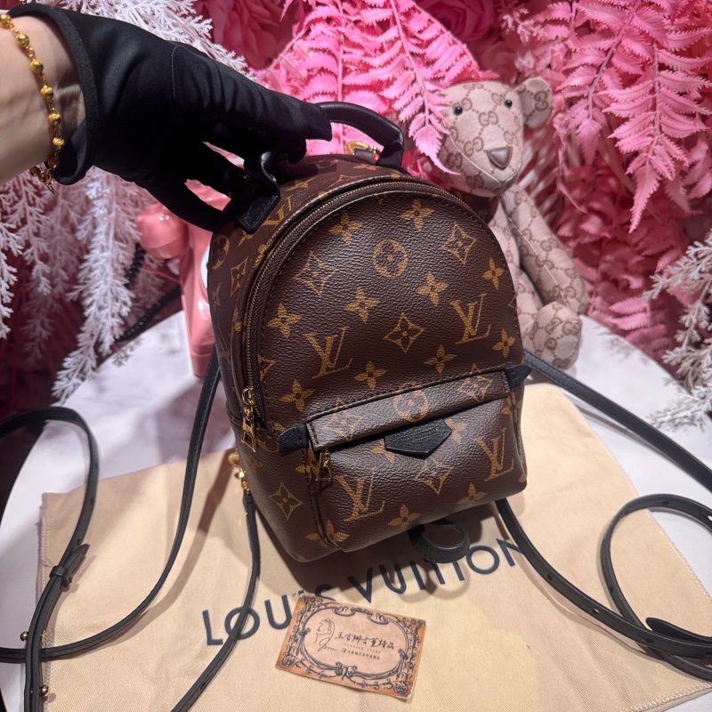 Lv 老花後背包/晶片款/王吉娜古董精品-0