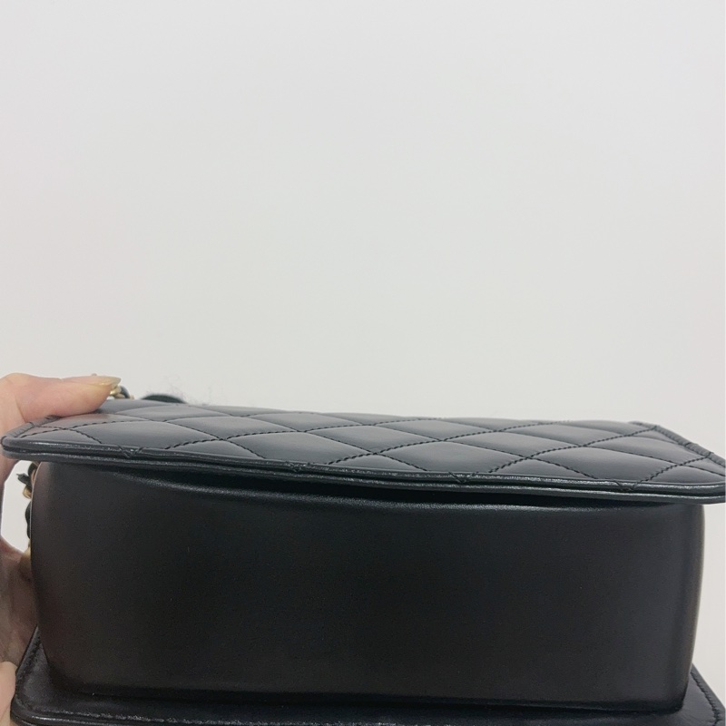 CHANEL 雙金球掀蓋包｜AS2615 晶片款｜黑金經典全配 🖤-4