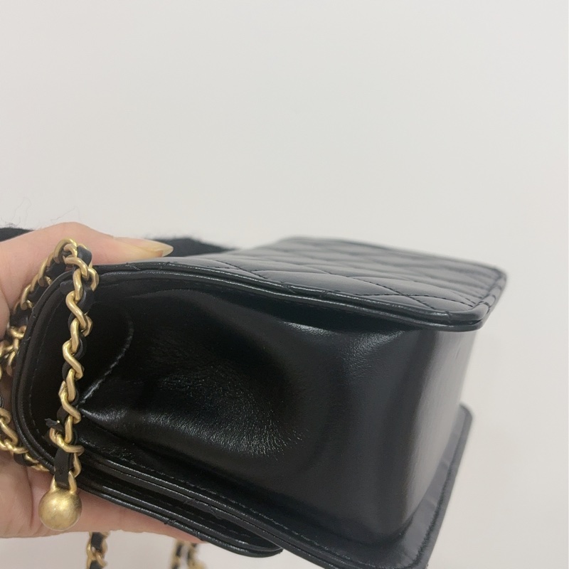 CHANEL 雙金球掀蓋包｜AS2615 晶片款｜黑金經典全配 🖤-6