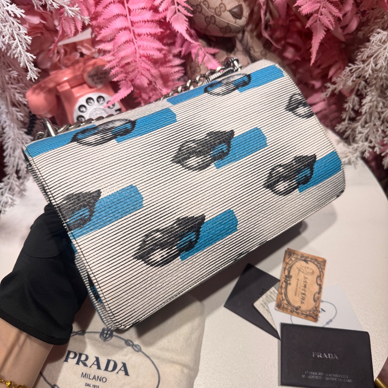 Prada 嘴唇包/斜背包/肩背包/王吉娜古董精品-5