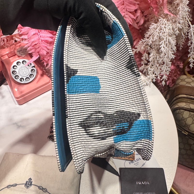 Prada 嘴唇包/斜背包/肩背包/王吉娜古董精品-6