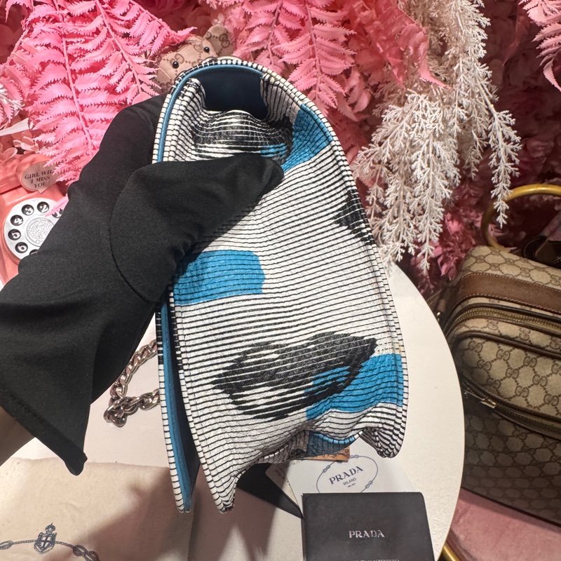 Prada 嘴唇包/斜背包/肩背包/王吉娜古董精品-7