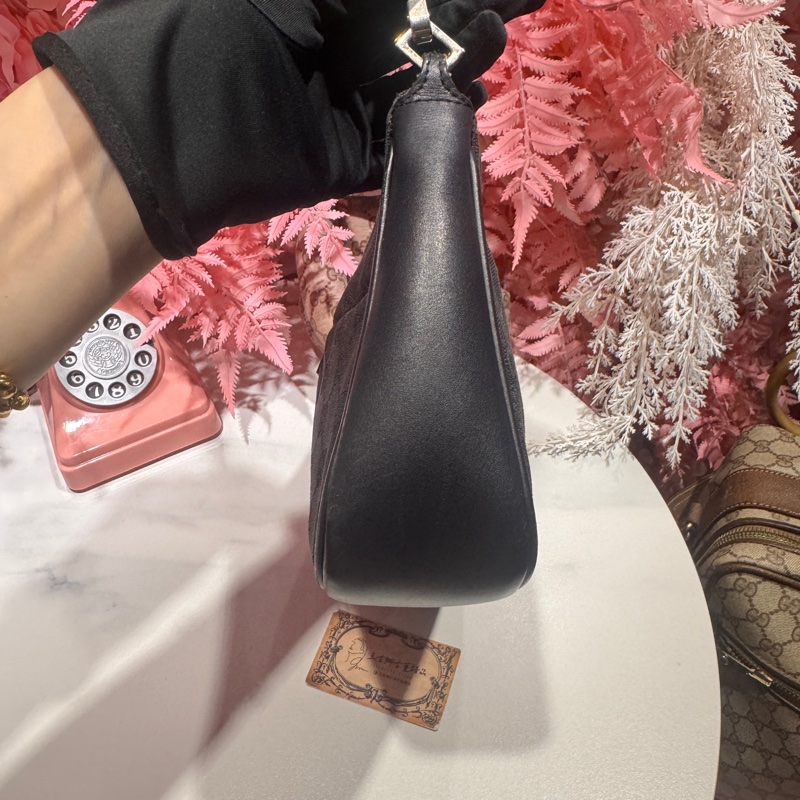 Gucci 竹節肩背包/腋下包/帆布包/王吉娜古董精品-7