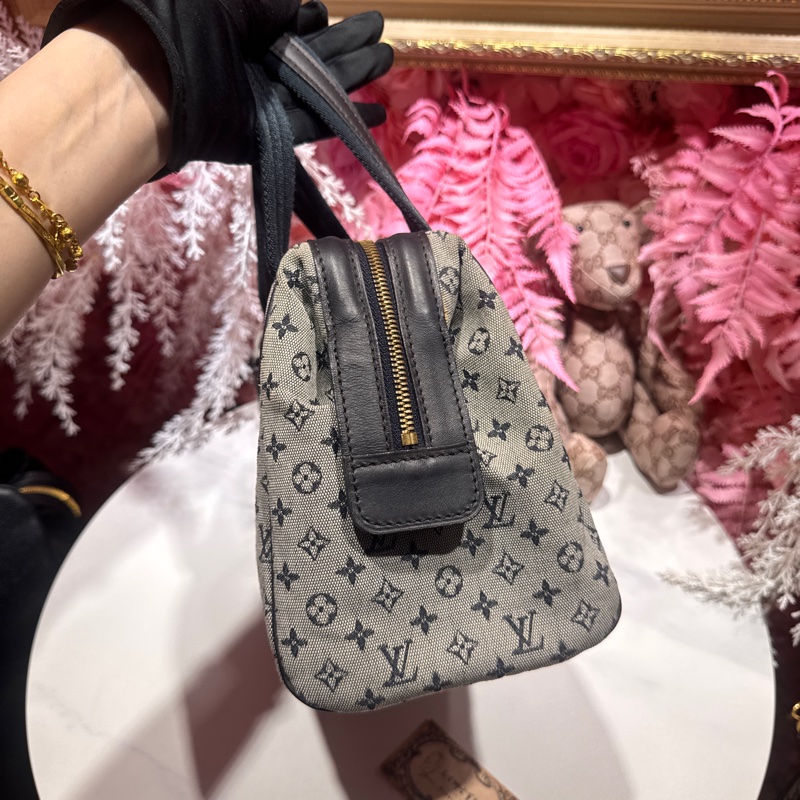 LV 牛仔帆布肩背包/王吉娜古董精品-5