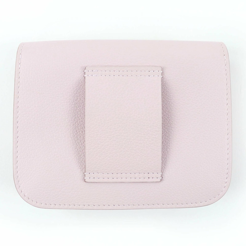 愛馬仕 Constance Slim Evercolor 淡紫色雙折皮夾，銀色五金，B 字印記，附盒子和防塵袋，法國製造，女士款-2