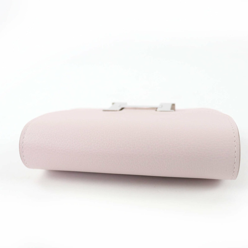 愛馬仕 Constance Slim Evercolor 淡紫色雙折皮夾，銀色五金，B 字印記，附盒子和防塵袋，法國製造，女士款-4