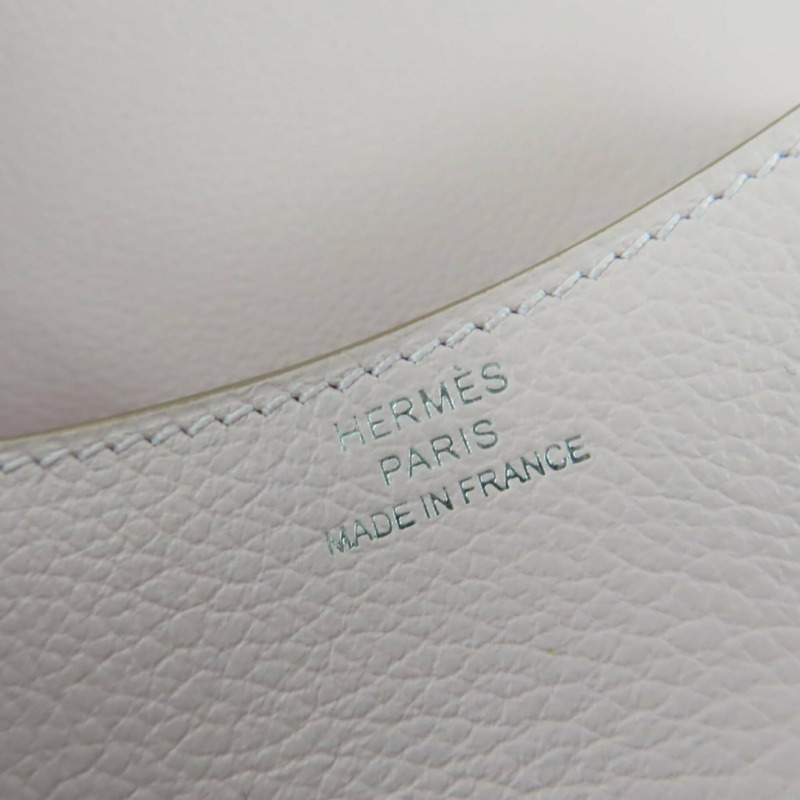 愛馬仕 Constance Slim Evercolor 淡紫色雙折皮夾，銀色五金，B 字印記，附盒子和防塵袋，法國製造，女士款-10