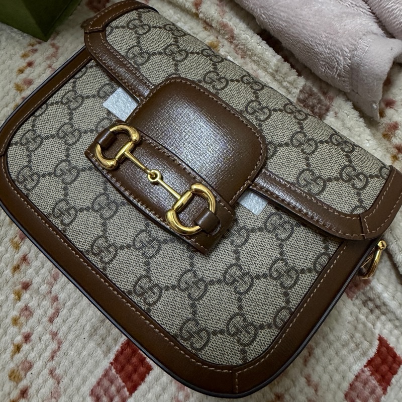 Gucci mini 1955棕色馬鞍包-1