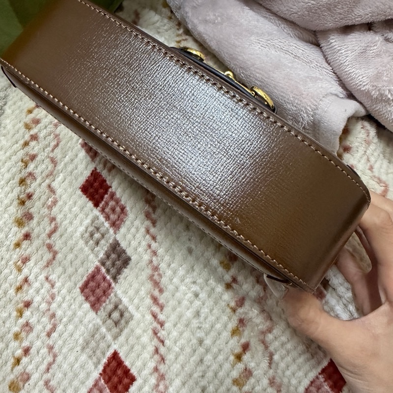 Gucci mini 1955棕色馬鞍包-3