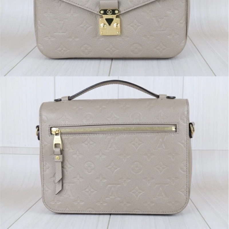 「JL精品代購」98新 LV 老花壓紋大象灰郵差包 ic芯片款-3