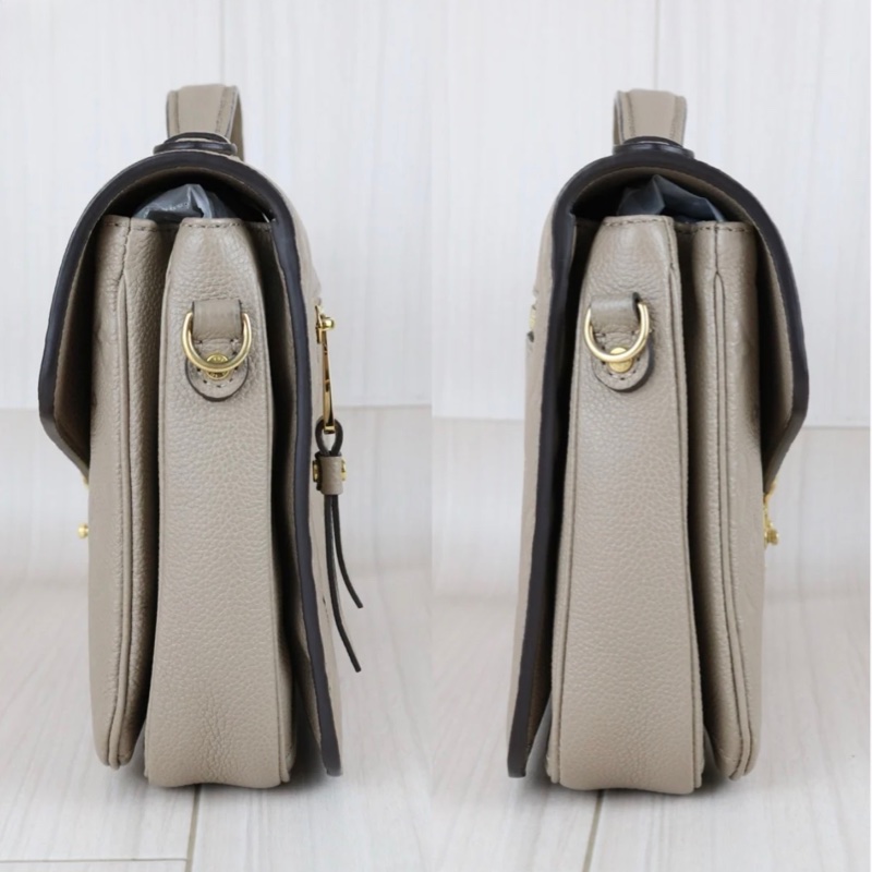 「JL精品代購」98新 LV 老花壓紋大象灰郵差包 ic芯片款-4