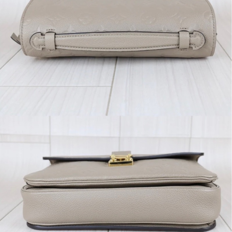 「JL精品代購」98新 LV 老花壓紋大象灰郵差包 ic芯片款-5