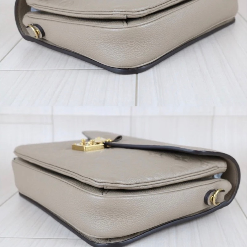 「JL精品代購」98新 LV 老花壓紋大象灰郵差包 ic芯片款-7