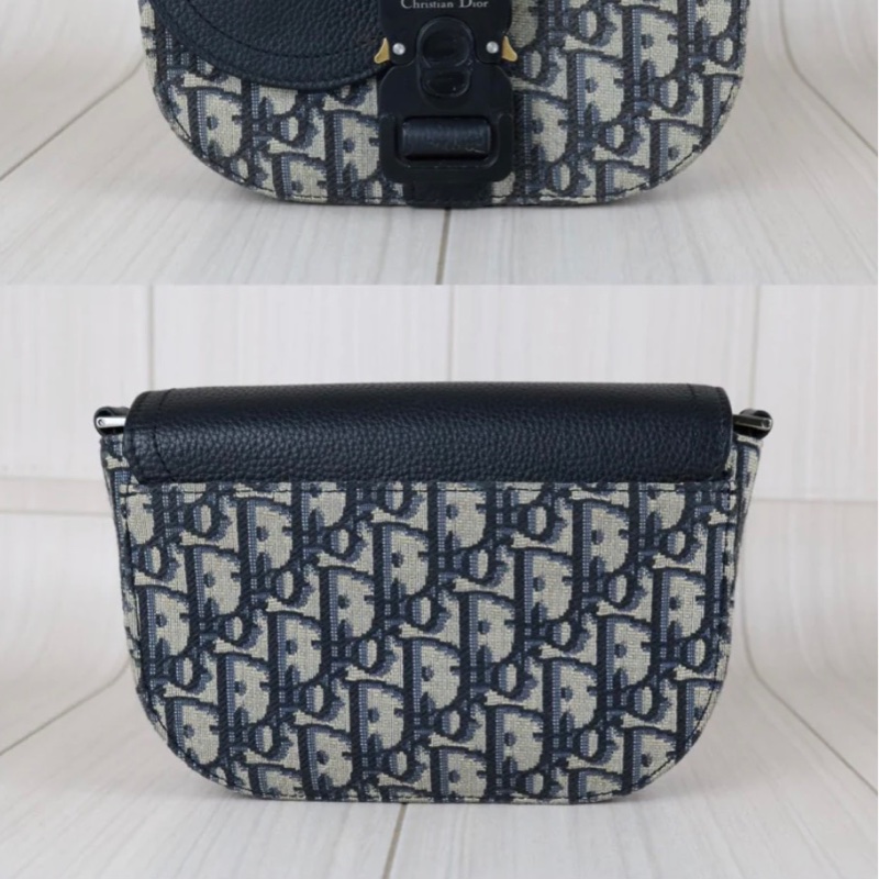 「JL精品代購」98新 Dior 老花Saddle馬鞍包-3