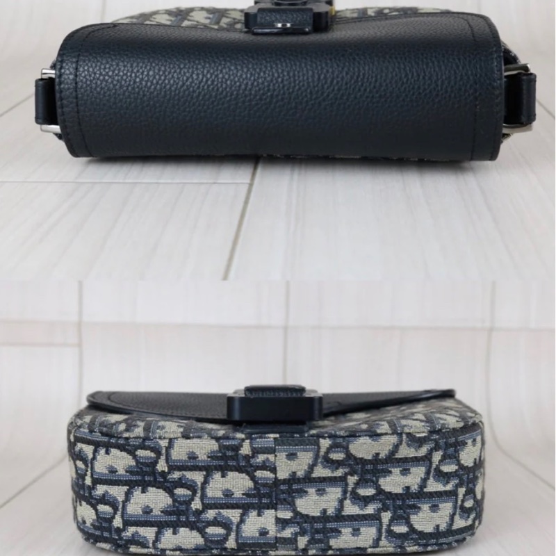「JL精品代購」98新 Dior 老花Saddle馬鞍包-5