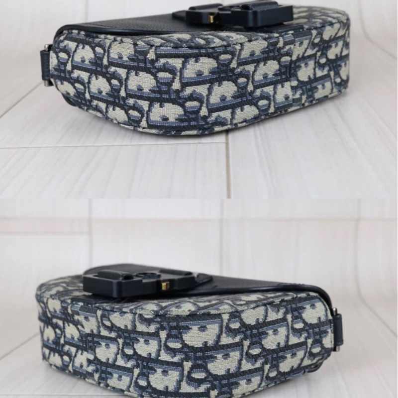 「JL精品代購」98新 Dior 老花Saddle馬鞍包-6